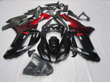 Buy 2007-2008 Black Red Kawasaki ZX6R Motorcycle Fairings Kit Canada