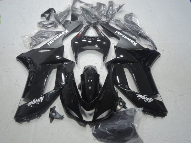 Buy 2007-2008 Black White Ninja Kawasaki ZX6R Bike Fairings Canada