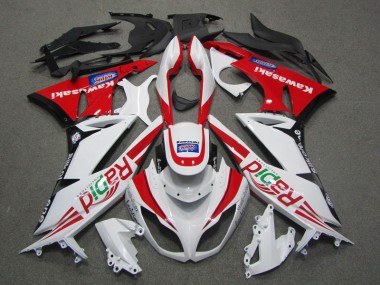 Buy 2009-2012 White Red Rapid Kawasaki ZX6R Motorcycle Fairing Canada