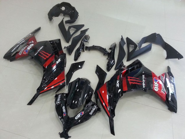 Buy 2013-2016 Black Red Monster Kawasaki ZX300R Motorcylce Fairings Canada