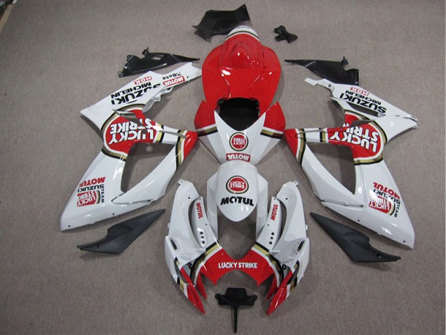 Buy 2005-2006 White Lucky Strike Red Motul Suzuki GSXR1000 Motorcycle Fairing Canada Buy 2005-2006 White Lucky Strike Red Motul Suzuki GSXR1000 Motorcycle Fairing Canada