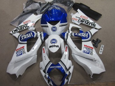 Buy 2007-2008 White Blue Lucky Strike Red Motul Suzuki GSXR1000 Moto Fairings Canada