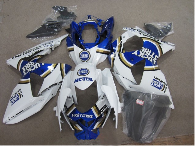 Buy 2009-2016 White Lucky Strike Blue Motul Suzuki GSXR1000 Motorcylce Fairings Canada