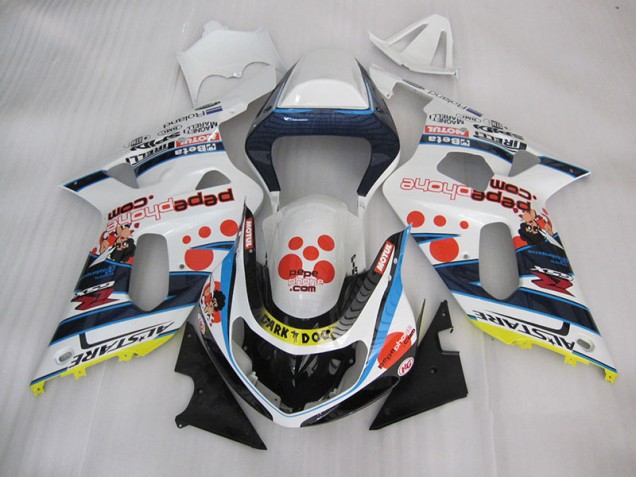 Buy 2001-2003 White Blue Dark Dog Suzuki GSXR600 Bike Fairings Canada