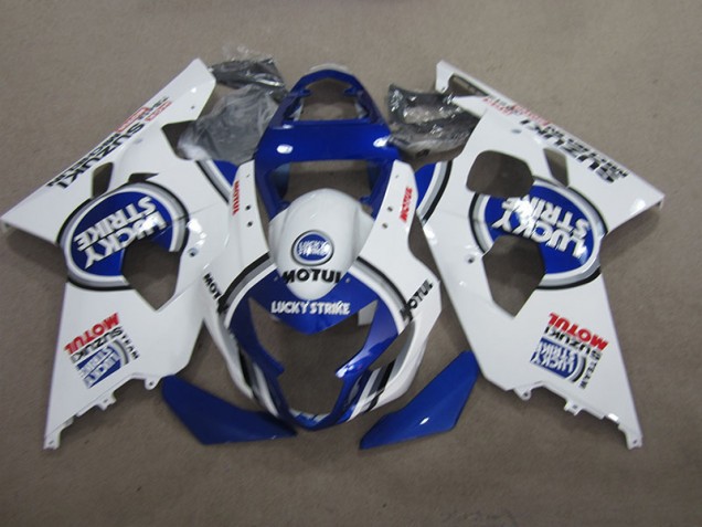Buy 2004-2005 Blue White Lucky Strike Motul Suzuki GSXR600 Moto Fairings Canada Buy 2004-2005 Blue White Lucky Strike Motul Suzuki GSXR600 Moto Fairings Canada