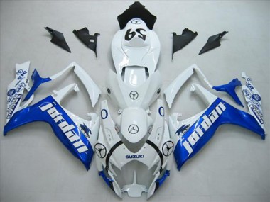 Buy 2006-2007 White Blue Jordan Suzuki GSXR600 Motorcycle Fairings Kit Canada