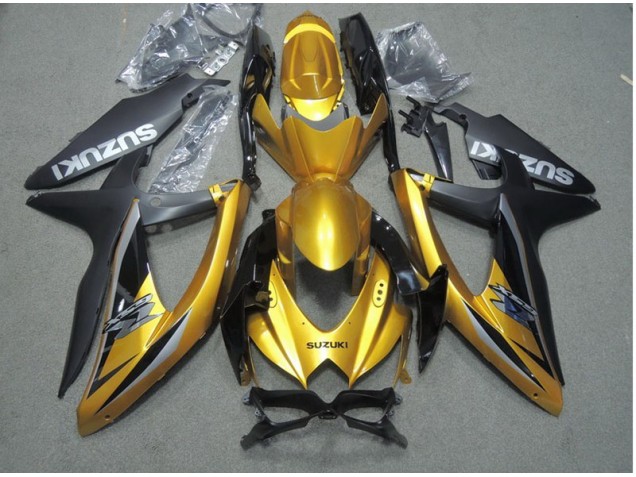Buy 2008-2010 Black Gold Suzuki GSXR600 Motor Bike Fairings Canada