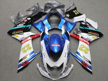 Buy 2011-2021 Blue White Red Rockstar 22 Suzuki GSXR600 Bike Fairing Kit Canada