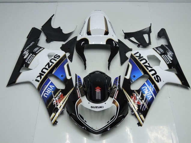 Buy 2001-2003 Black White Blue Viru Suzuki GSXR750 Bike Fairings Canada Buy 2001-2003 Black White Blue Viru Suzuki GSXR750 Bike Fairings Canada